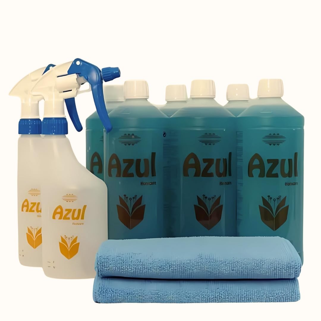 Limpiador Azul Homcare 6 unidades de desengrasante concentrado, diluir con agua, uso general, industrial y doméstico