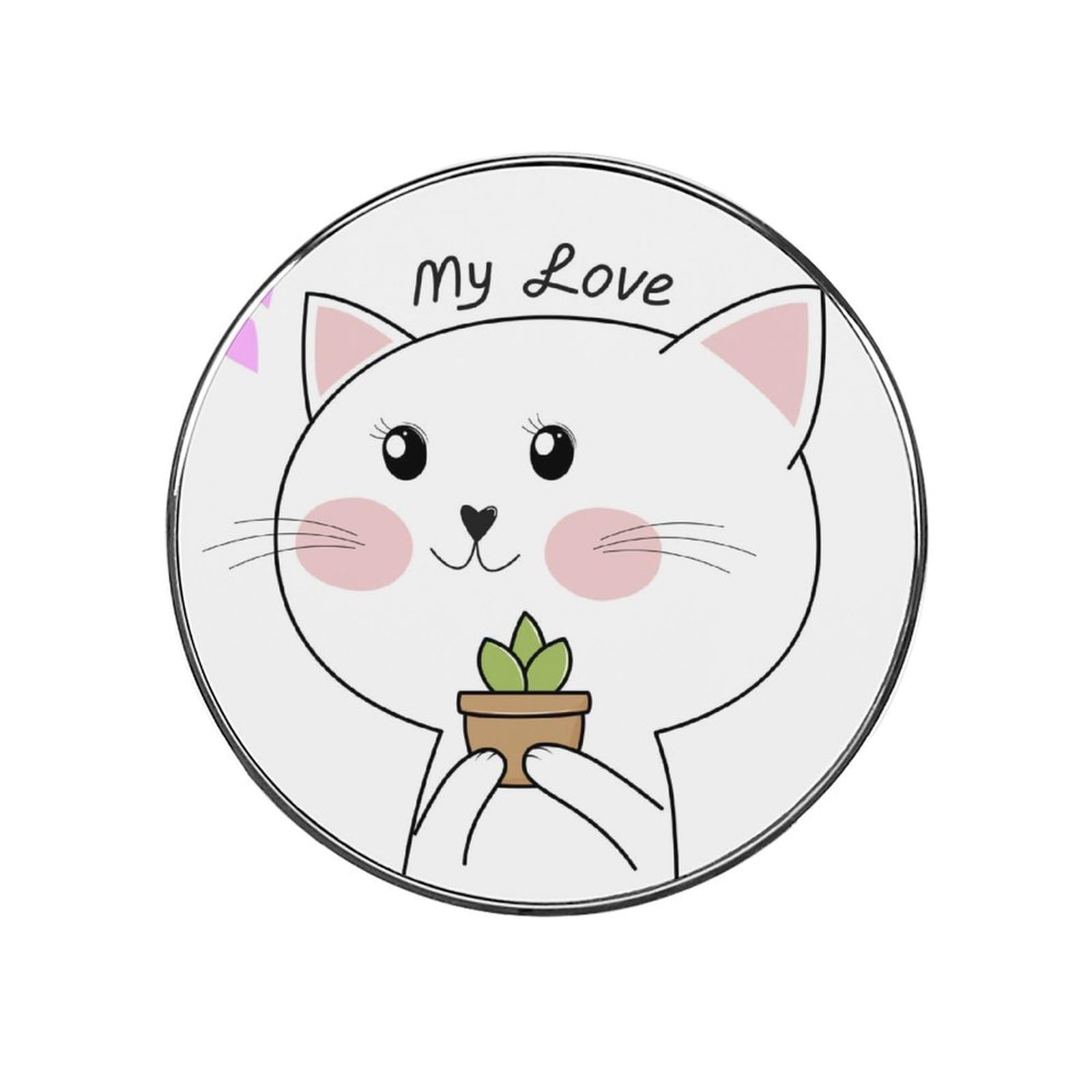 White Kittens Alloy Fridge Magnet For Office Cabinet Refrigerator Whiteboard Photo