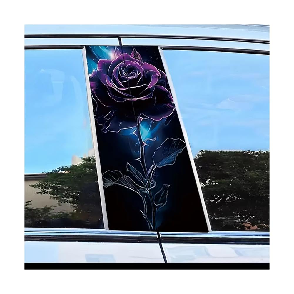 Bertdcx One Color Automotive B Pillar Stickers Rose Smooth Material Protection Film With Anti Scratch Properties Auto Parts