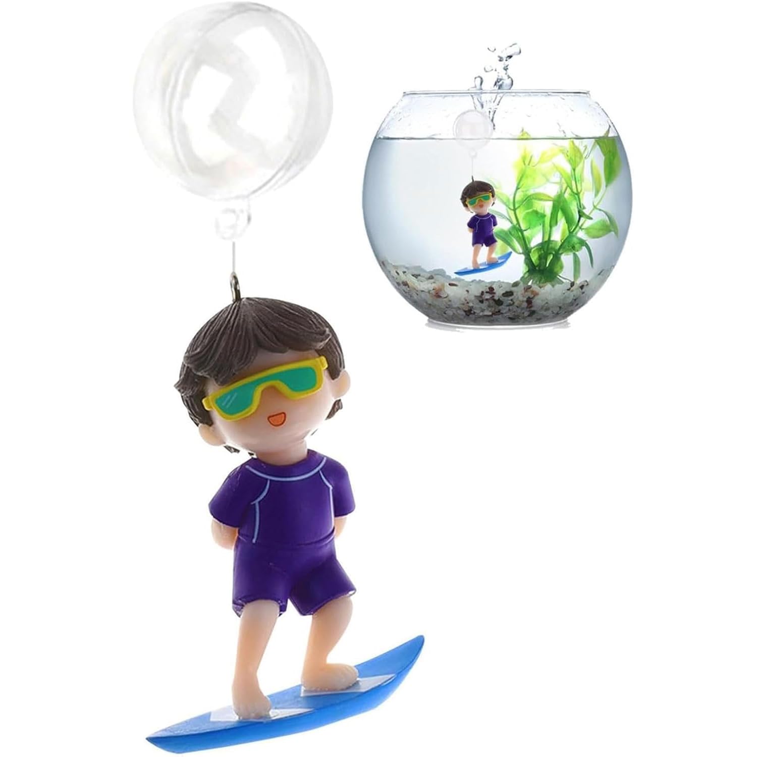 JAINSONS PET PRODUCTS Surfing Boy Floating Landscaping Lovely Diver Fish Tank Decorations Aquarium Floating Diver Ornament Sculpture Decor Fish Aquarium Decoration (Surfing Boy 1 Pcs) (B0DCC7HKF8) Amazon Price History, Amazon Price Tracker