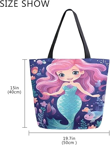 Vista 54 de ALAZA Bolsa de lona grande reutilizable con asas, resistente, lavable, Multi 19