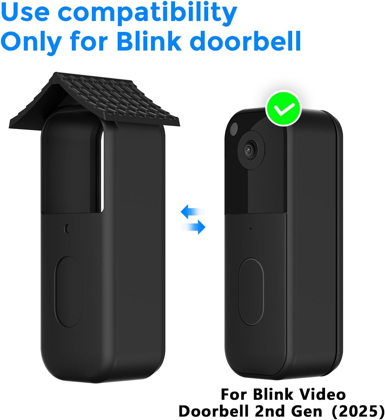 Silicone Case Compatible with the Blink Video Doorbell 2025 New Model Doorbell - Protects the Blink Doorbell 2025 (2nd Gen) from Direct Sunlight,Weather and UV Radiation,Weatherproof Skin Case image 2