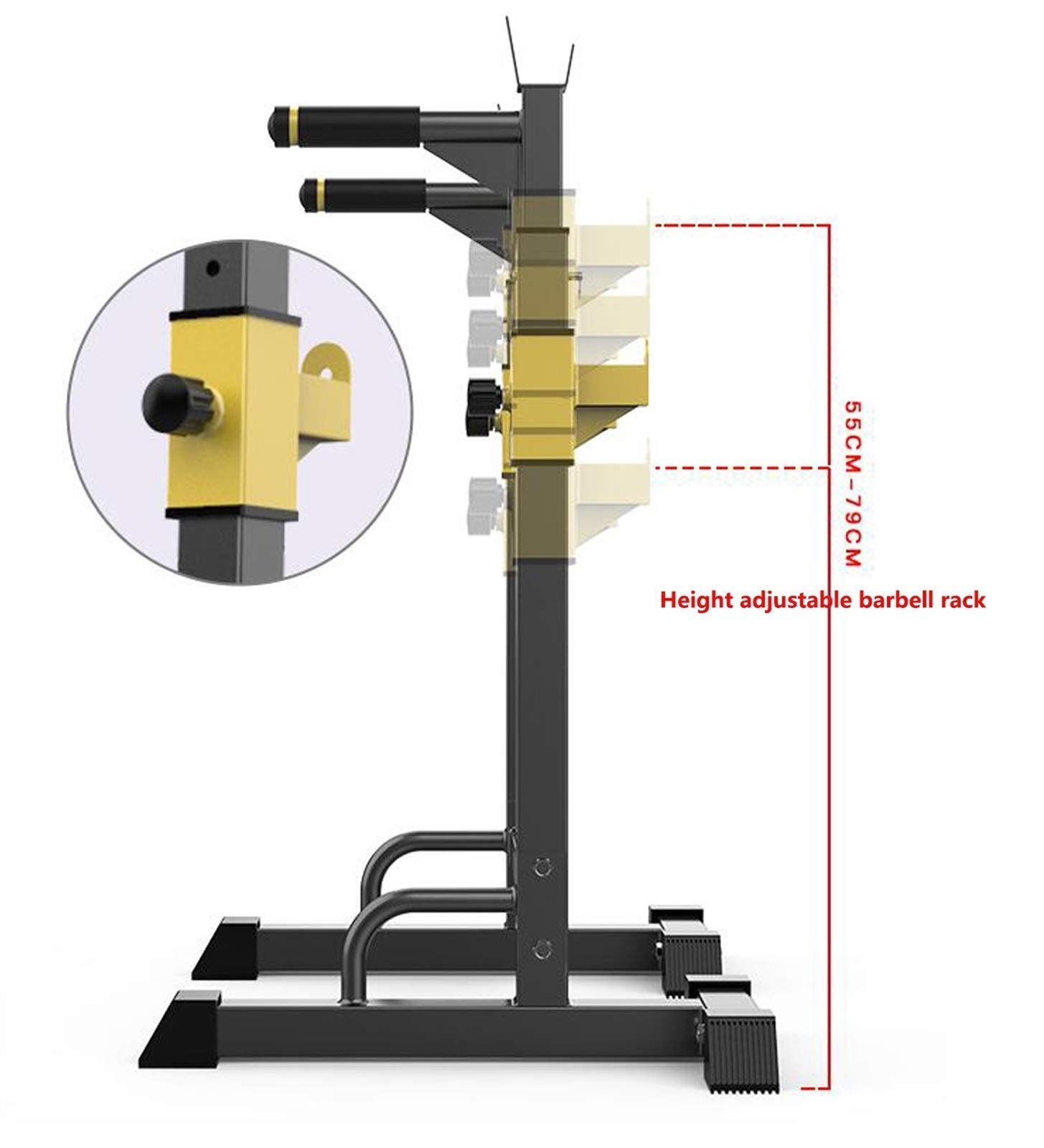 Squat Rack Wsporniki półek wewnątrz Pojedynczy pręt równoległy hantle ławka stojak ciśnieniowy łóżko do podnoszenia ciężarów Sprzęt do ćwiczeń w domu Wielofunkcyjny