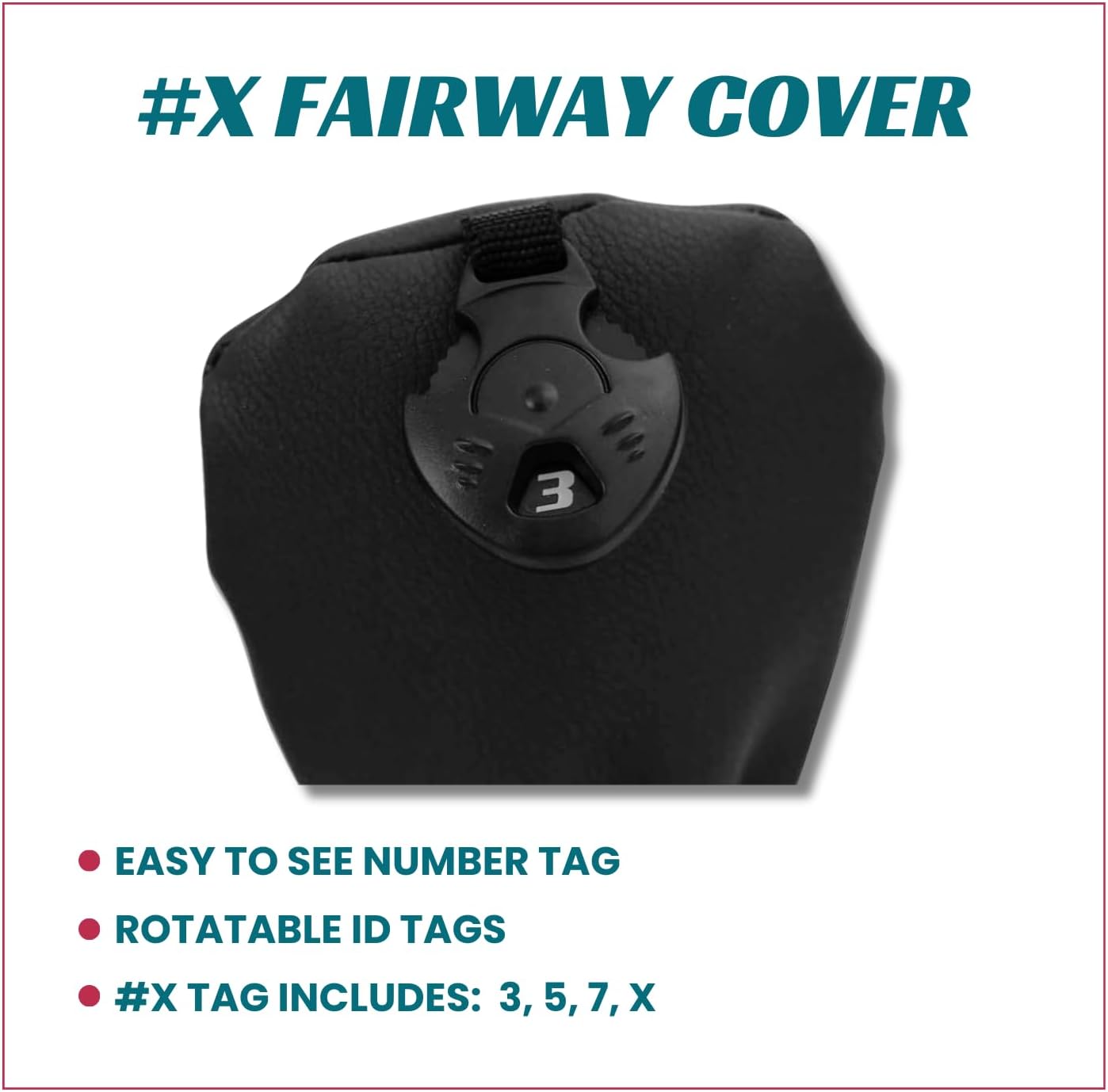 Majek Golf Vintage Headcovers White Seafoam Teal Pink Stripe Premium Retro Leather Style 3 5 X Fairway Head Covers Fits All Modern Metal Woods Classic Handcrafted Custom Designs Made in California