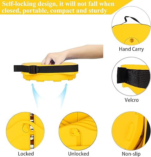 Miniatura 5 de Fishboy - Taburete plegable para adultos, ligero pero resistente, peso máximo de 1000 libras, portátil, retráctil, para actividades al aire libre,