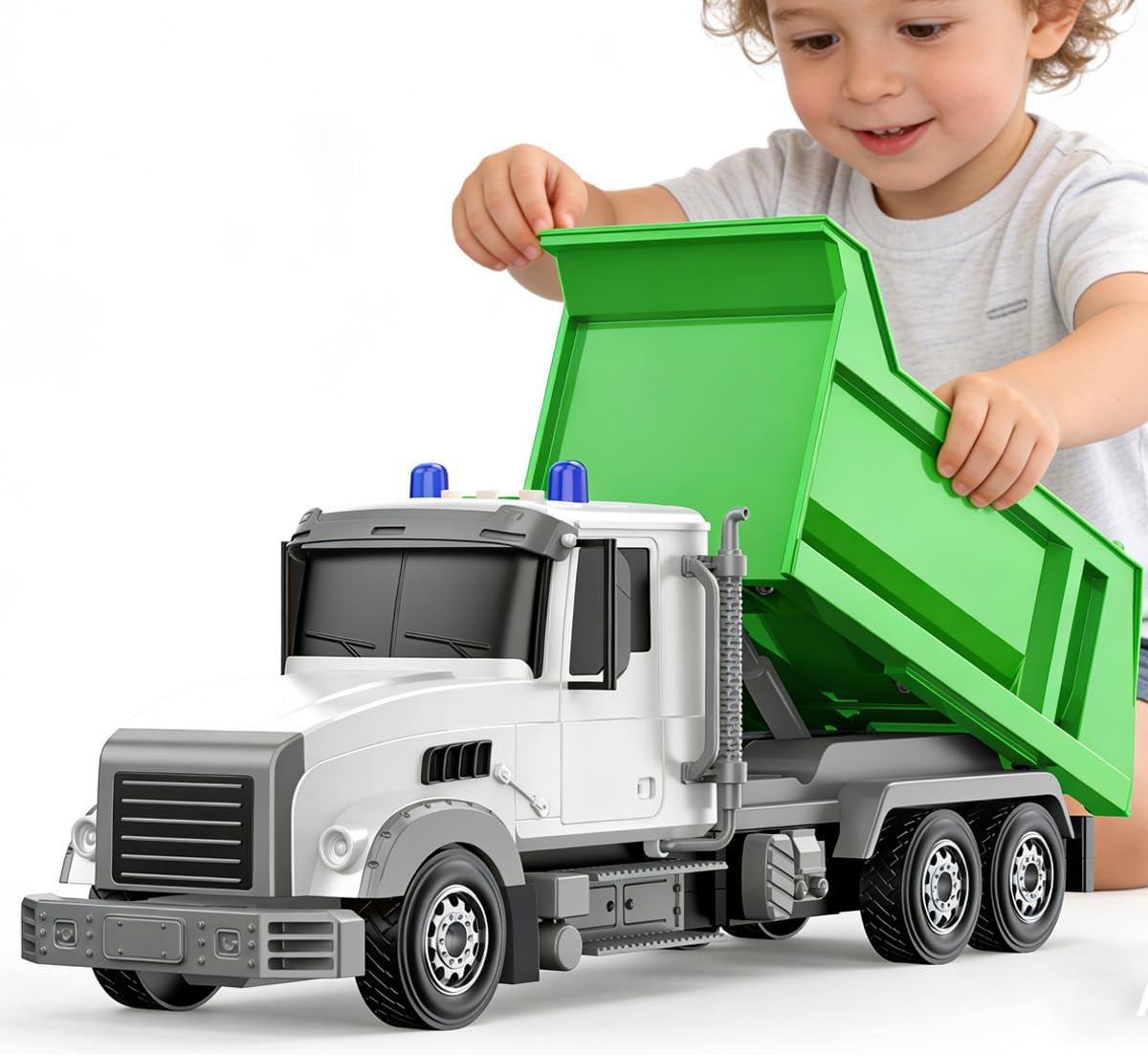 14 Inch Large Cement Mixer Truck with Sounds,Kids Toys for 3 4 5 6 7 8 Years Old Boys,Kids Boy Toys Christmas Birthday Gift Car