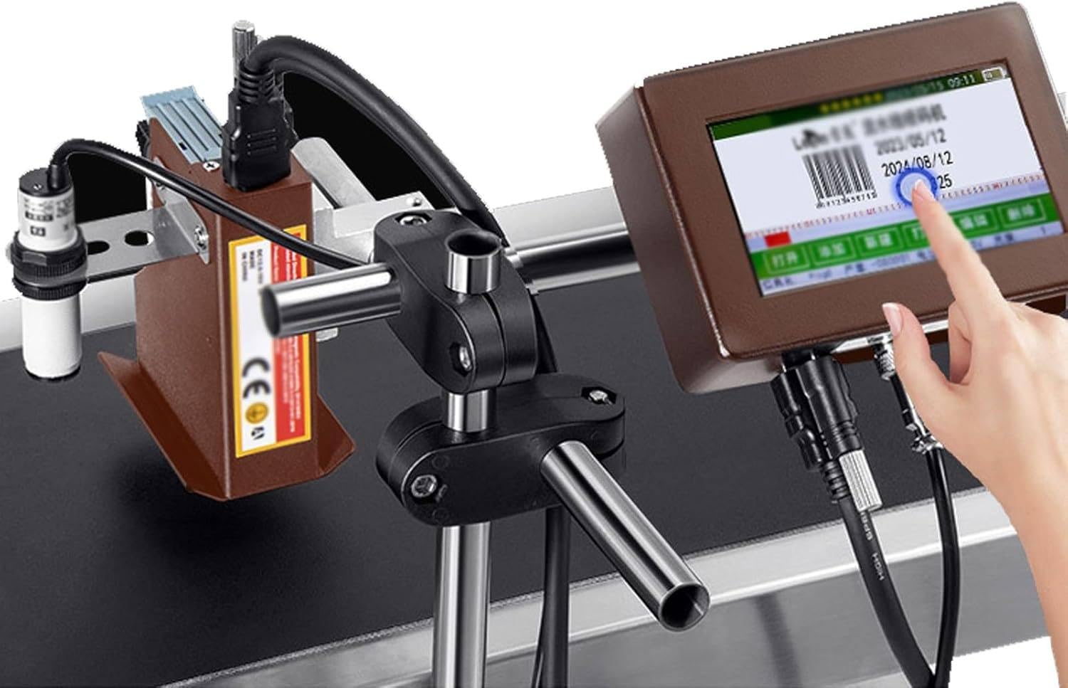 Oiyeknrd Online Coding Machine,Date Coding Machine,Industrial Inkjet Printer,Portable Automatic Coding Machine,Date Printer,Inkjet Printer,date inkjet coder 25.4mm