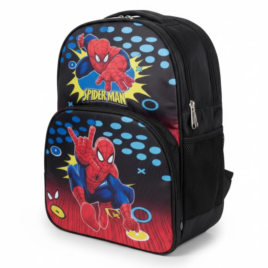 Image of Stylbase 15 Inch 3D Cartoon School Bag for Boys & Girls | Waterproof Lightweight Polyester Kids Backpack with Bottle Pocket | Ideal School Bags for Kids Nursery, LKGClass (3-5 Years)