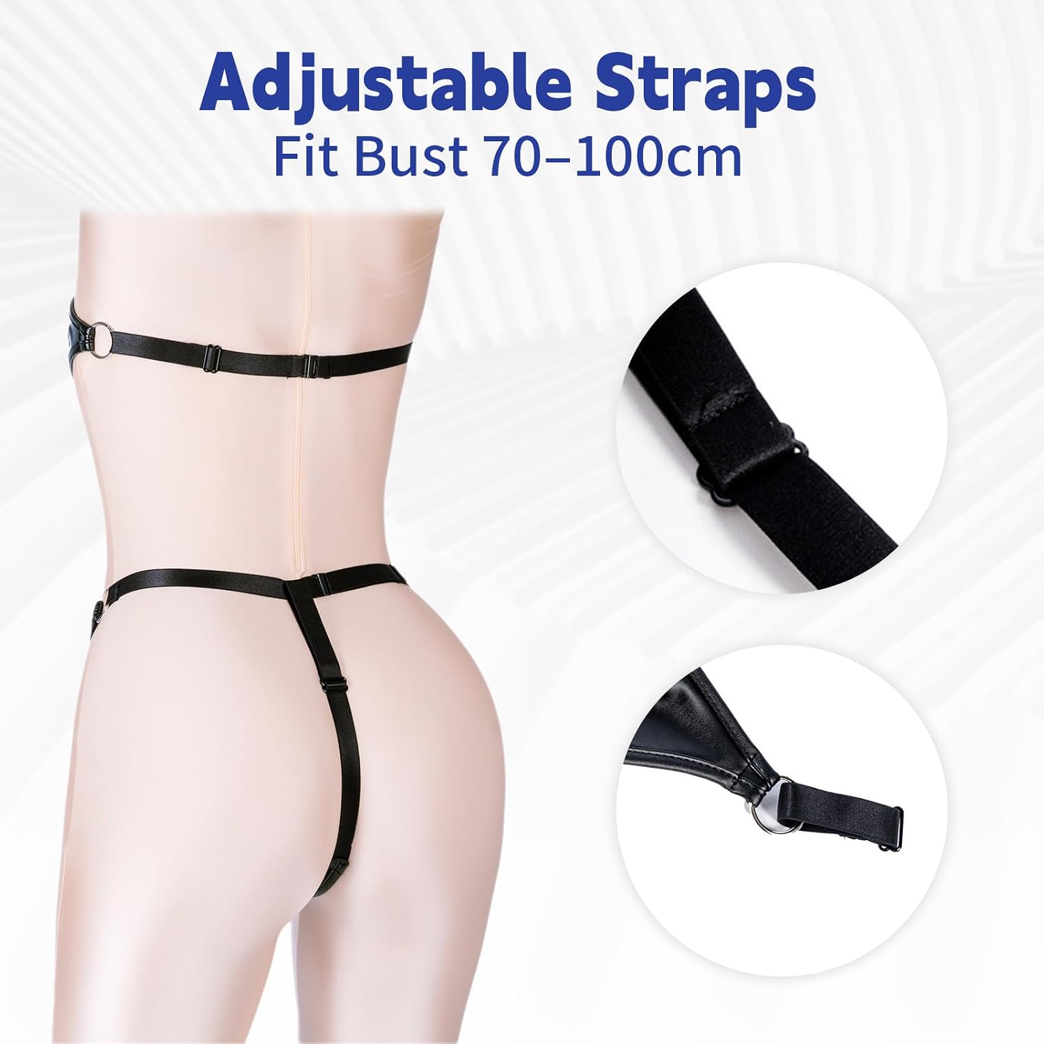 Bondage Lingerie Set Leather Bra Panties Chastity Underwear Sex Harness Adjustable Breast Strap Sexy Couple Restraints Toys