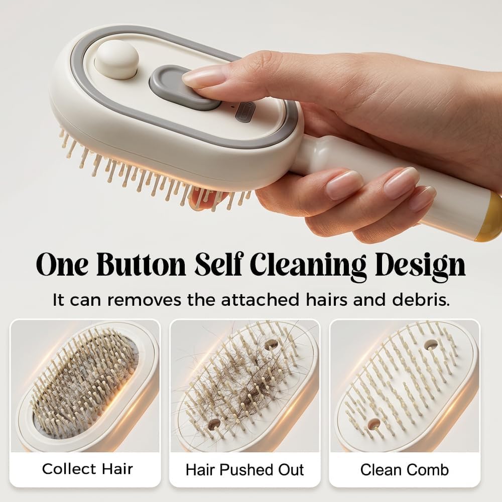 Brosse à Cheveux Électrique Vapeur 2026 – Brosse Lissante Rechargeable avec Pulvérisation d’Eau, Démêlant, Anti-Frisottis et Antistatique pour Cheveux Longs et Courts (Violet)