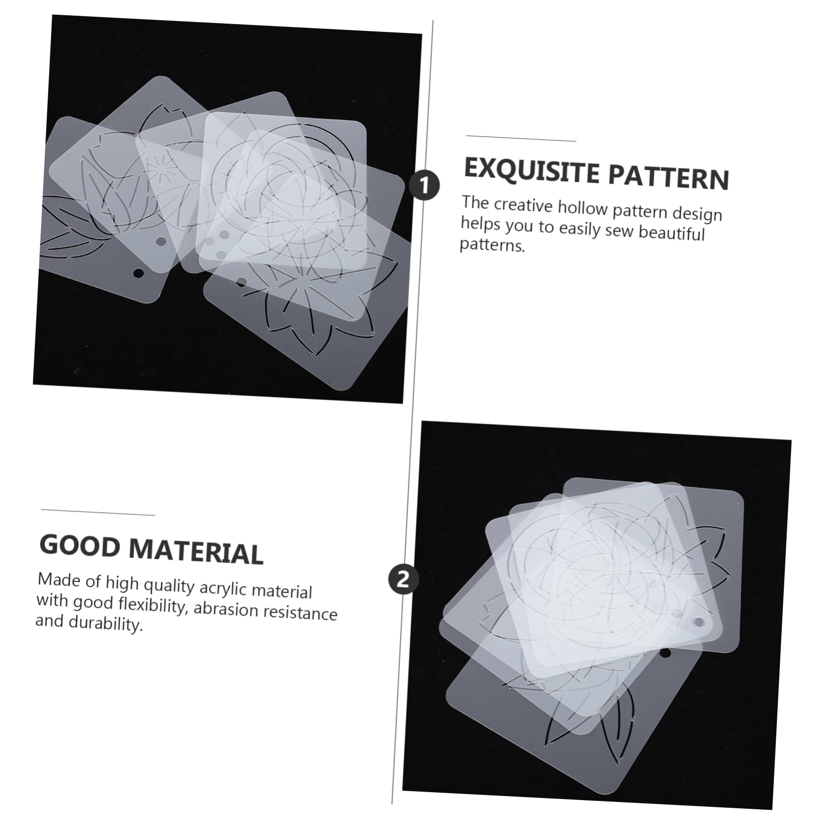 Tofficu 30stücke Teiliges Acryl Quilting Schablonen Präzise Näh Und Stickvorlagen Für Stoffe Für Quilten Und Bastelprojekte