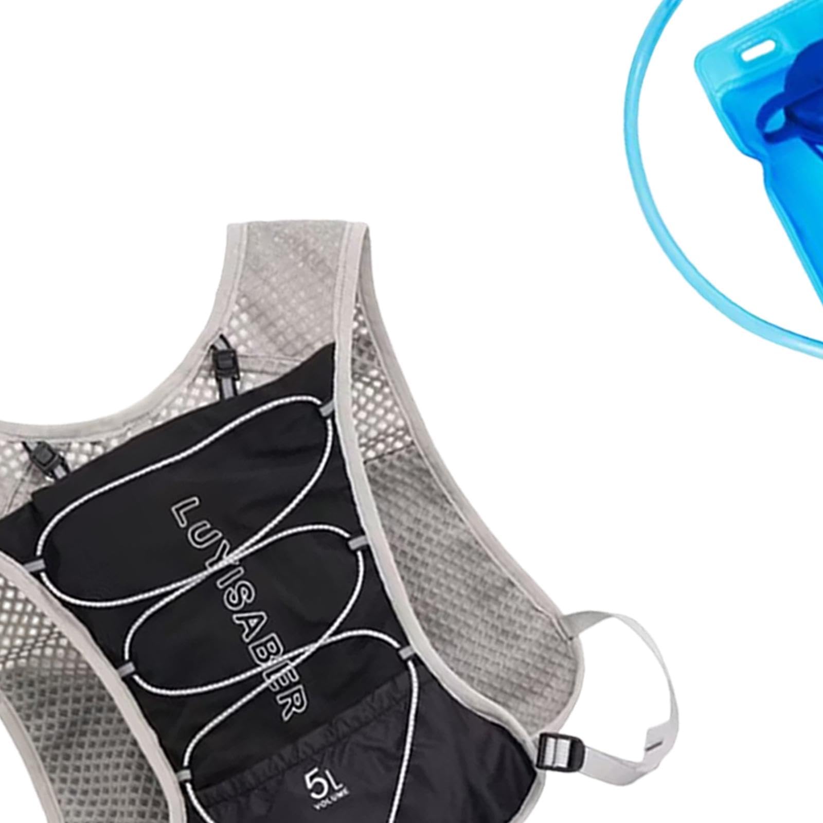 Hidratación Mochila para Carreras con Vejiga de Agua y de Correas Transpirables Diseñada para Bebidas Rápidas Adecuada para Corredores