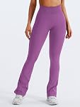 YEOREO Women's Mini Flare Workout Butt Lifting Hidden Scrunch Seamless Yoga Legging Pants