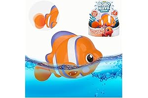 Robo Alive Swimming Fish Bath Toy Companion for Kitty Cat Fun
