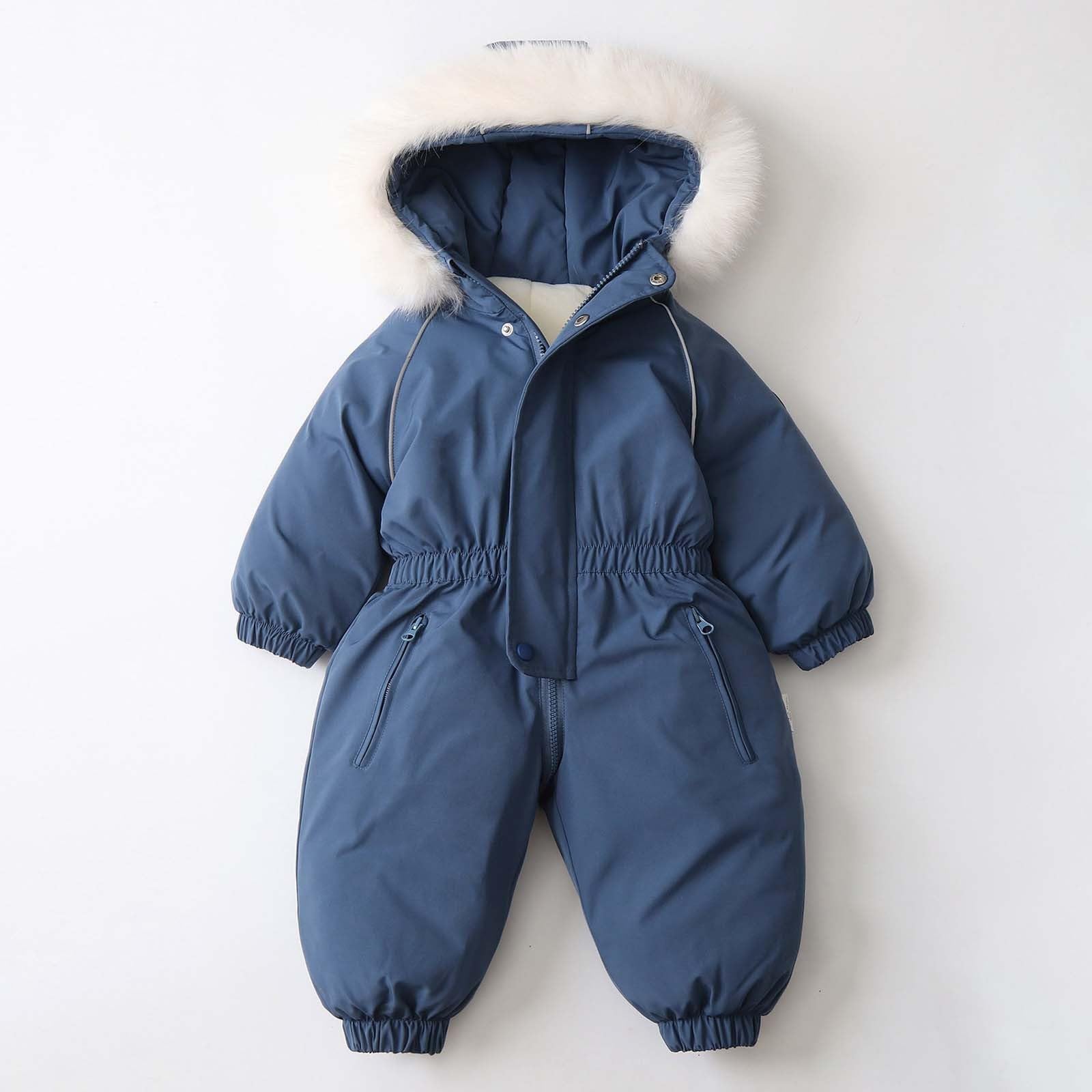 Generisch Baby Jungen MäDchen Overall, Babykleidung Neugeborene Winter Baby Overall Winter Fleece Strampler Warm Strampler Jungen MäDchen Langarm Cartoon Weihnachtsoutfit Babykleidung 6-12 Monate