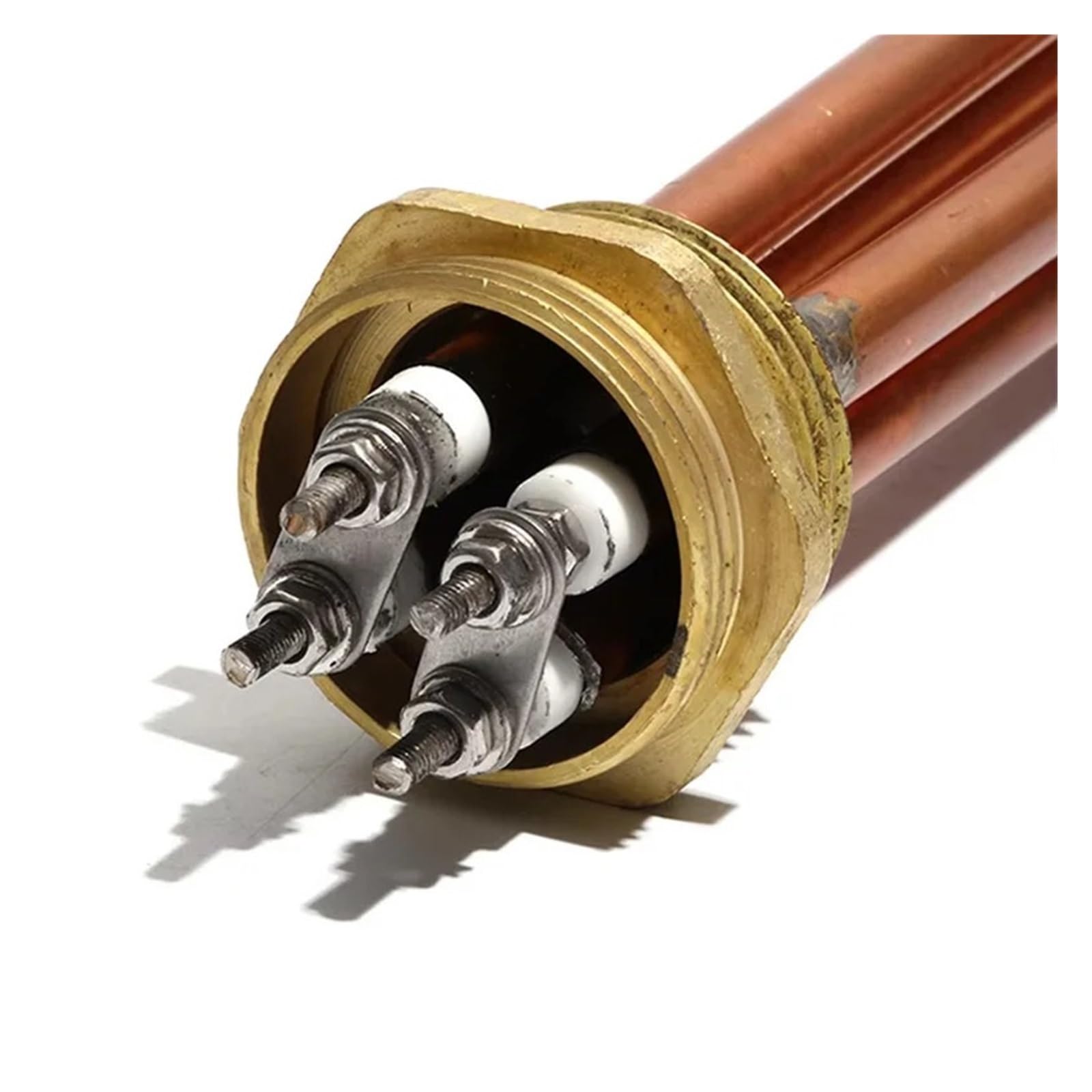 1-calowy / DN25 Podwójny zanurzeniowy podgrzewacz wody U Część 220 V Rura miedziana i gwint Elektryczny element grzejny(12KW 350mm Copper)