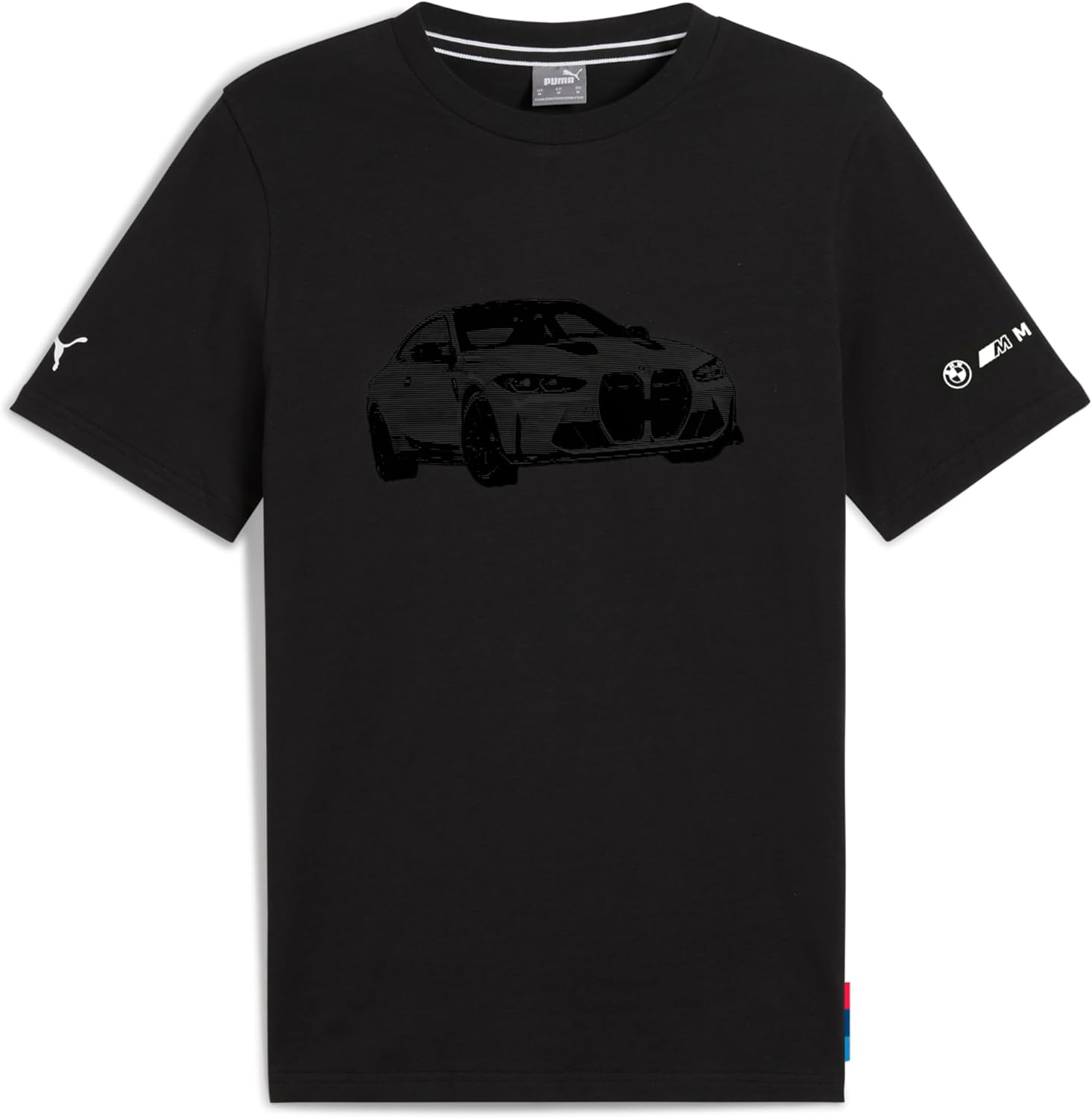 PUMA Mens BMW M Motorsport Car Graphic Crew Neck Short Sleeve Casual Tops Casual - Blue