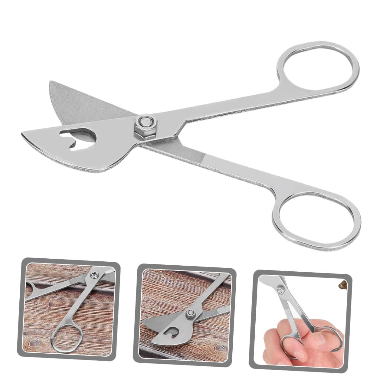 SEWACC 4 Stück Kuhsamenschere Rindersamenschere Feinrohrschere Für Rinder Viehschere Samenschneider Für Rinder Astschere Für Rindersperma Nutztierbedarf Rostfreier Stahl Silver