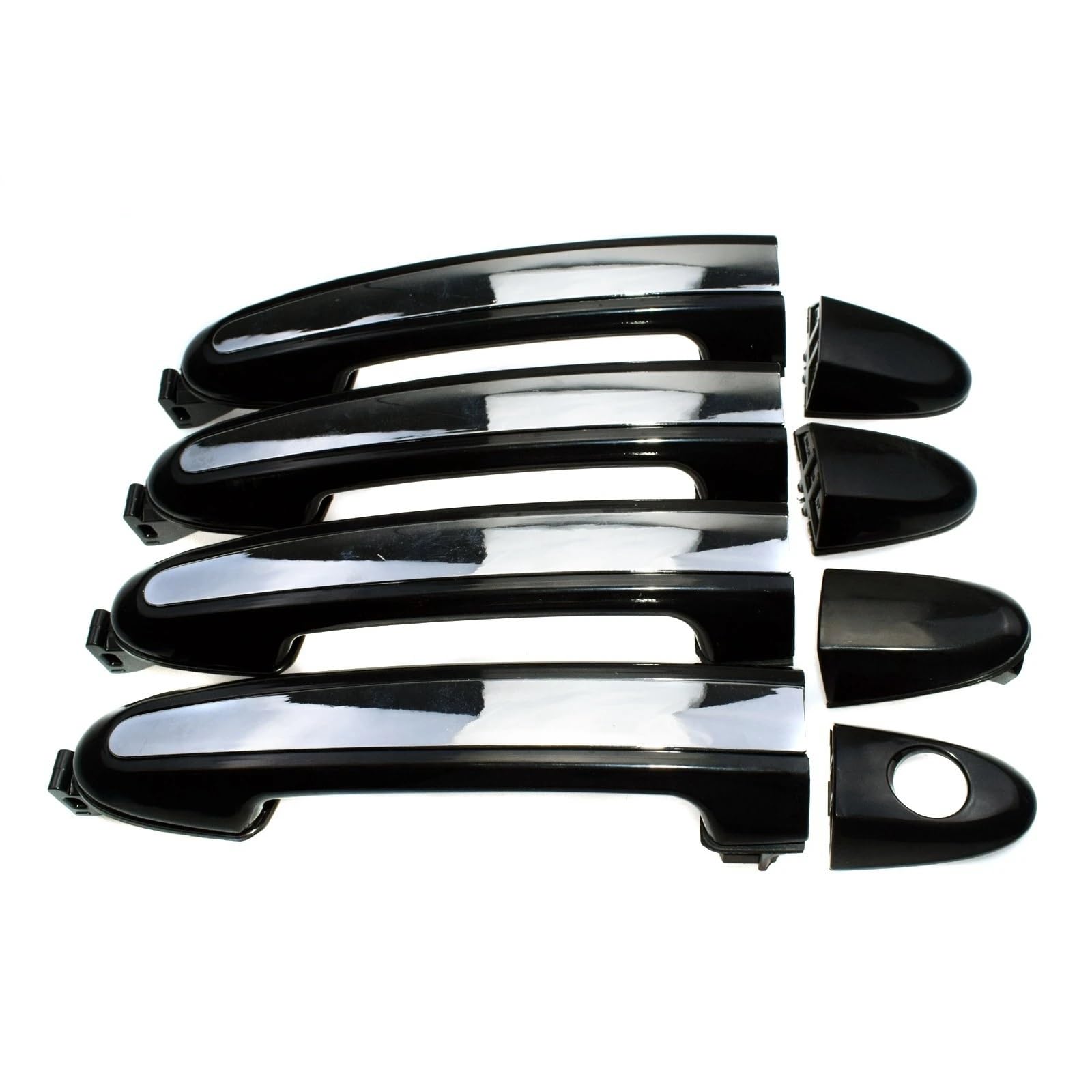 BYHGDEQ Outer Door Handle Front/Rear Left Right for Hyundai for Santa Fe 2.4L 3.5L 2007-2012 826512B000,826612B000,836512B000,836612B000(A Set 4 Sides)
