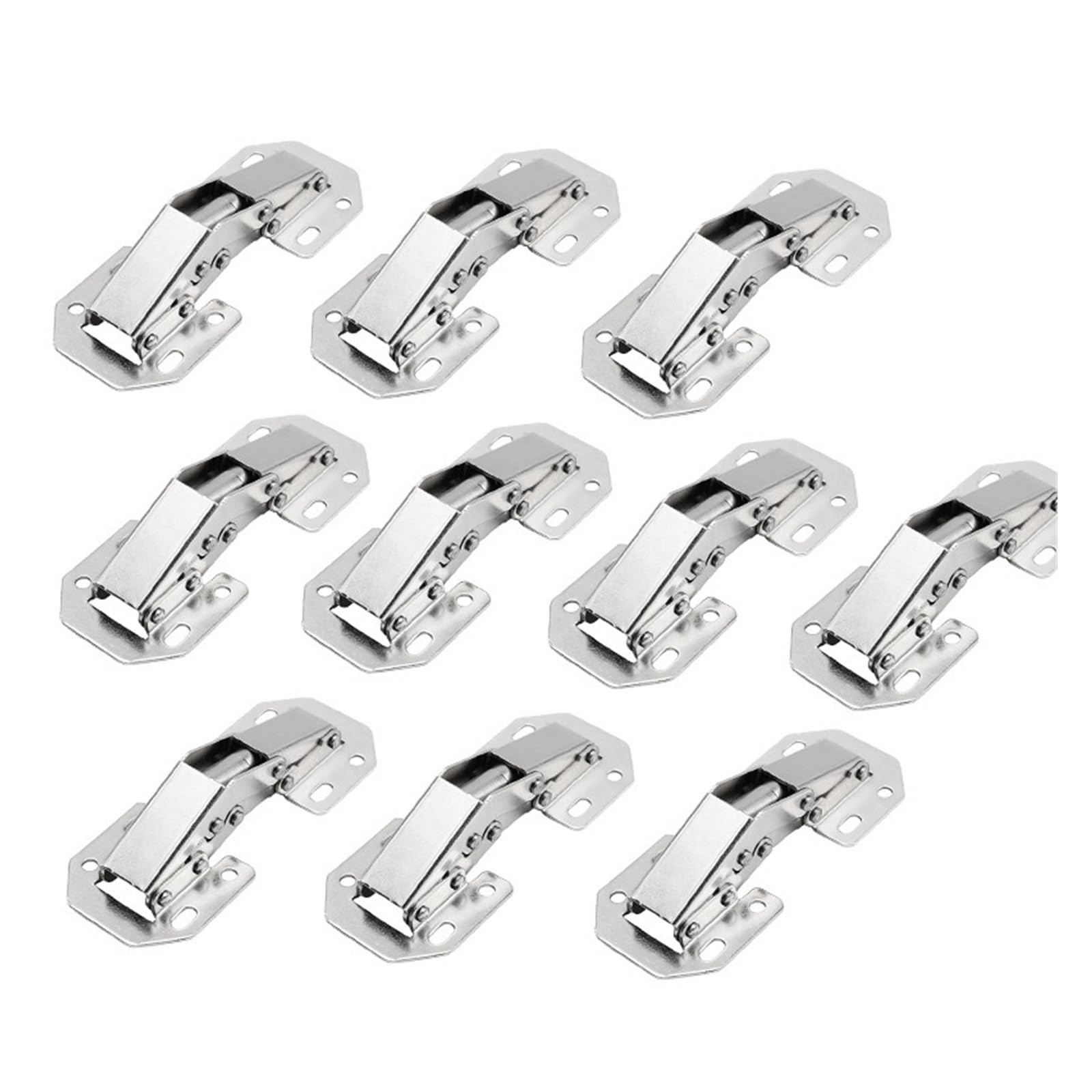 Kgdchyiplj 10Pcs Generic No Drill Soft Close Stainless Steel Cabinet Hinges