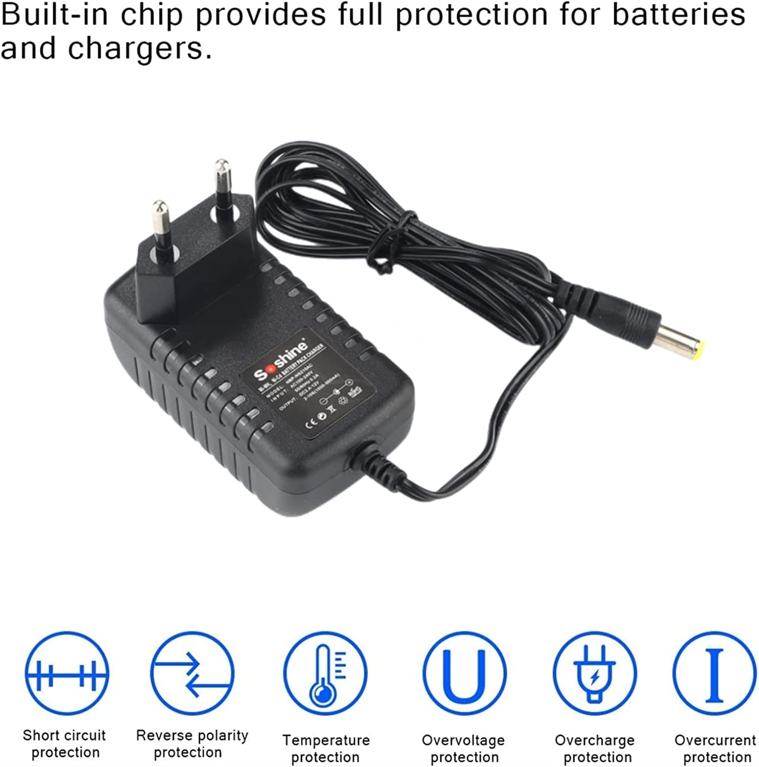 Aliwisdom Universel Chargeur Batterie RC pour 2.4V-12V (2S-10S) NIMH & NICD Batterie avec SM 2P, Tamiya/KET 2P, XH 2.54, Mini Tamiya, Huanqi, JST, Futaba/JR, T Plug Connecteur Câble pour Voiture RC