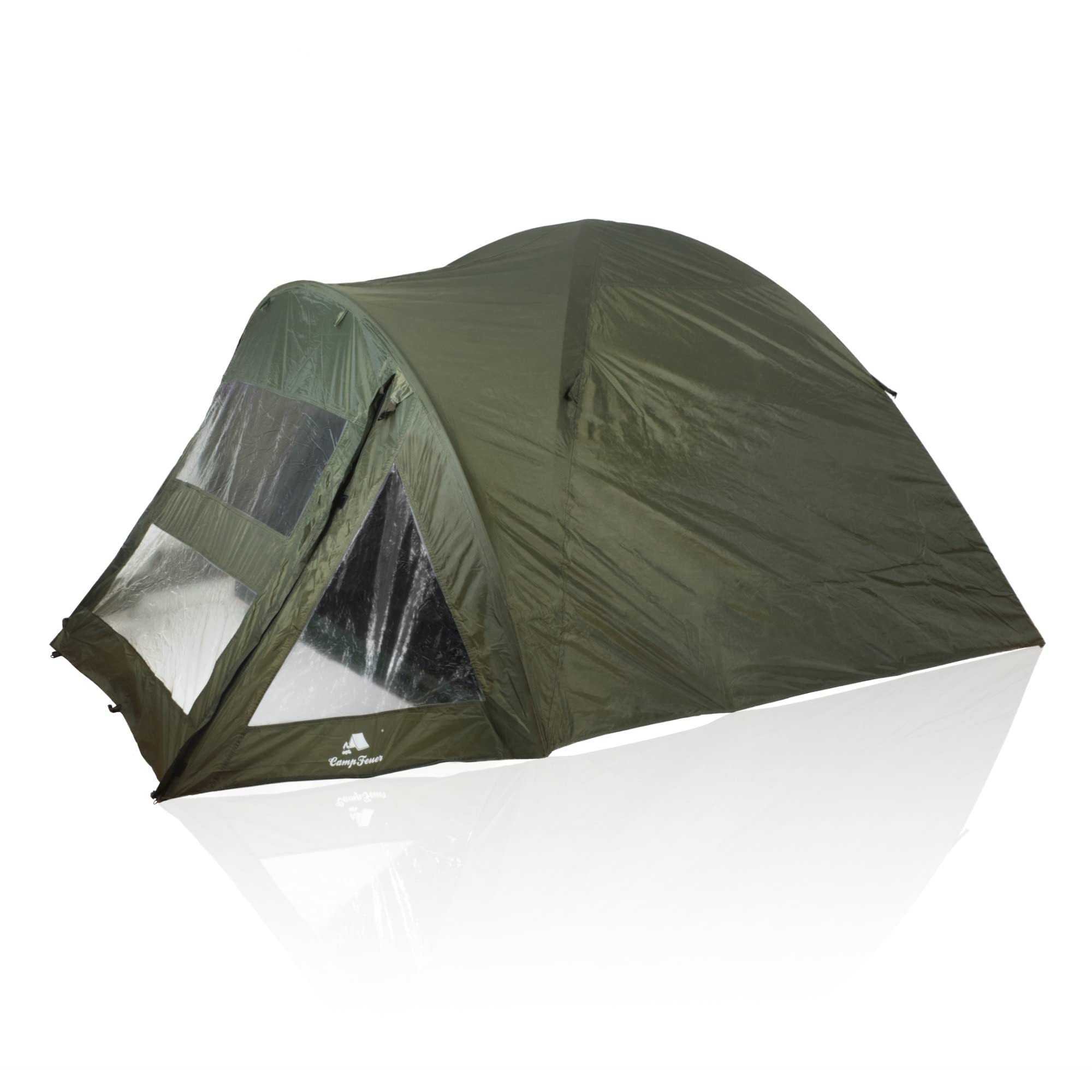 CampFeuer Karpfenzelt Flash für 1-2 Personen | 2000 mm Wassersäule, 3,17 x 2,36 x 1,5 m | Angelzelt für Outdoor und Camping | Anglerzelt, Outdoorzelt, Fischerzelt | Angel Zelt, Trekkingzelt