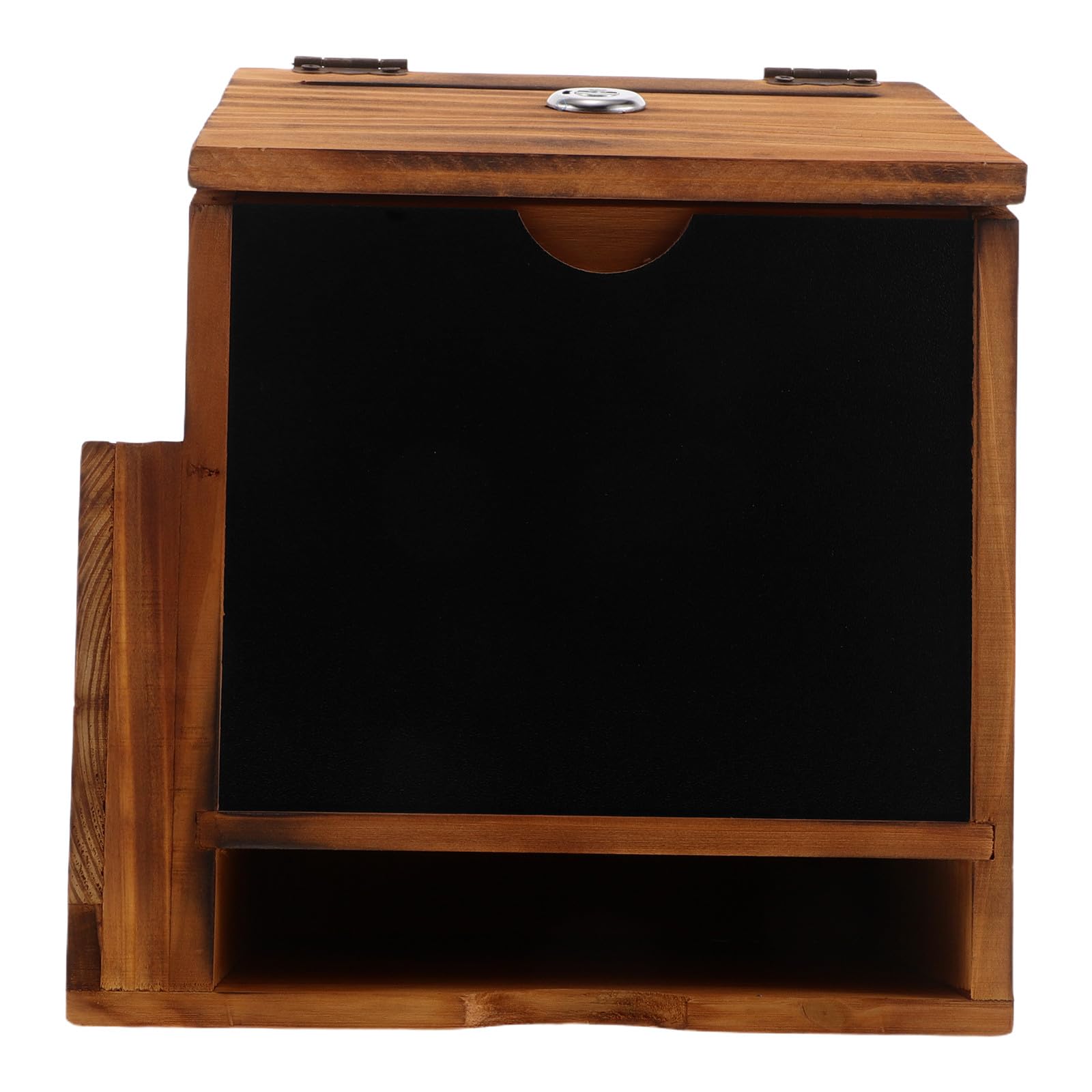 NUOBESTY Boîte à Suggestions Murale en Bois avec Serrure Sécurisée, Design Rustique et Naturel, pour Bureau ou Collecte de Fonds, Équipée de Matériel D’Installation