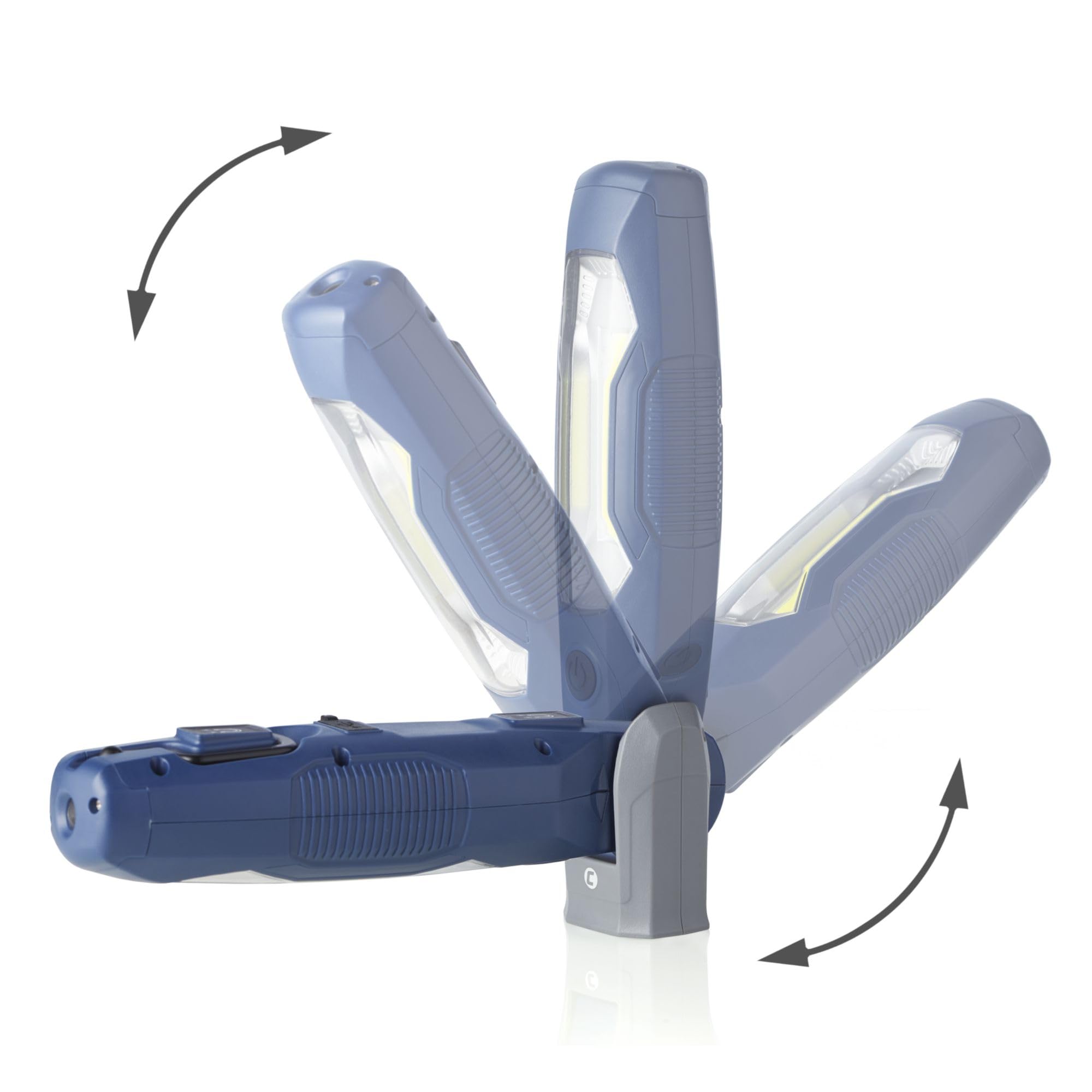 cartrend Lampa warsztatowa LED, wysoka jasność, 600 lumenów, światło powierzchniowe, akumulator 2600 mAh, trzy tryby oświetlenia, hak obrotowy 360°, wytrzymała obudowa ABS