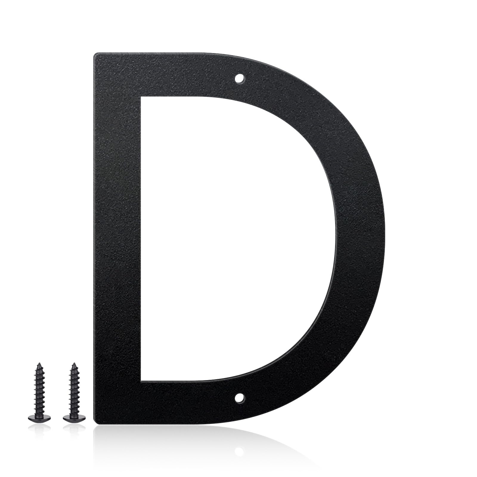 8 Inch House Numbers and Metal Letters for Outdoor Signs, House Numbers for Outside, Aluminum Address Letters and Numbers for Door, Mailbox, Garden, Perfect for Home or Office (Letter D)