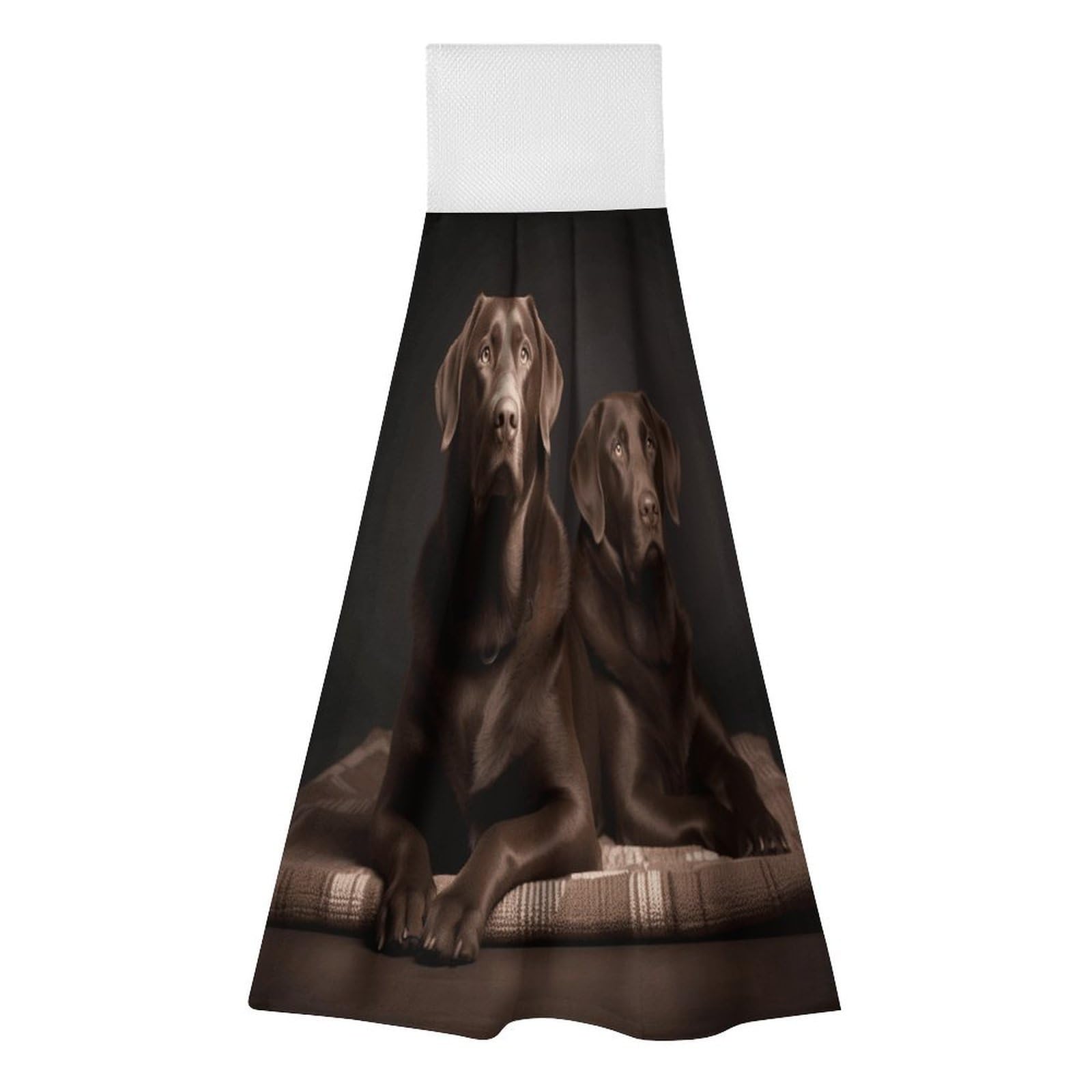 LZQPOEAS Brown Labrador Retriever Hand Towel Reusable Polyester Towel Quick Dry Microfiber Washcloths, Reusable Lint Free Cleaning Towels for Bathroom Kitchen Hotel Spa Home Daily Use