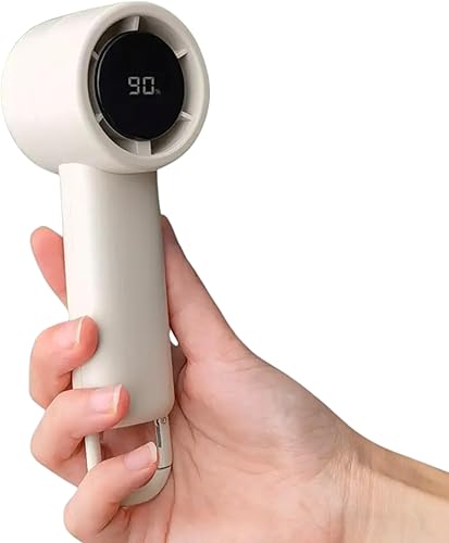 MOVEX Mini ventilador turbo portátil de mano, velocidades ajustables de 1 a 100 USB recargable potente personal, ligero y bonito diseño de bolsillo