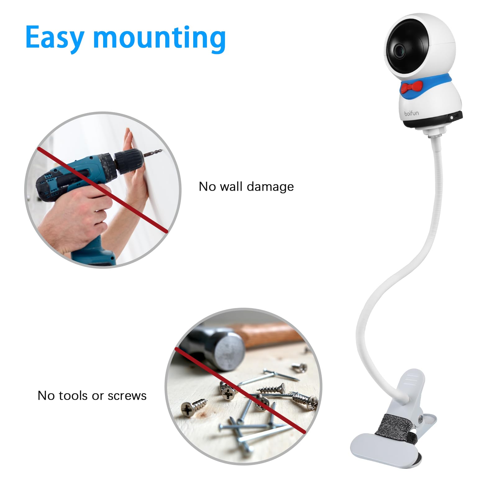 TIUIHU Baby Monitor Clip Mount Suitable for Boifun 5S/6T/2S/VB805 Baby Monitor Camera - Image 4