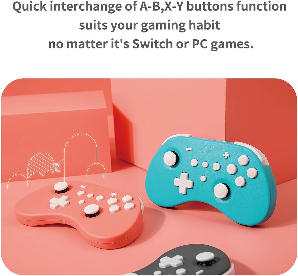 Exclusive Discount 90% Price Gulikit Wireless Controller Compatiable for Nintendo Switch/PC/Windows/Android/iOS, Switch Bluetooth Controllers Gamepad with Auto Pilot Gaming Supports 6-axis Gyro, Turbo and Dual Vibration -Coral