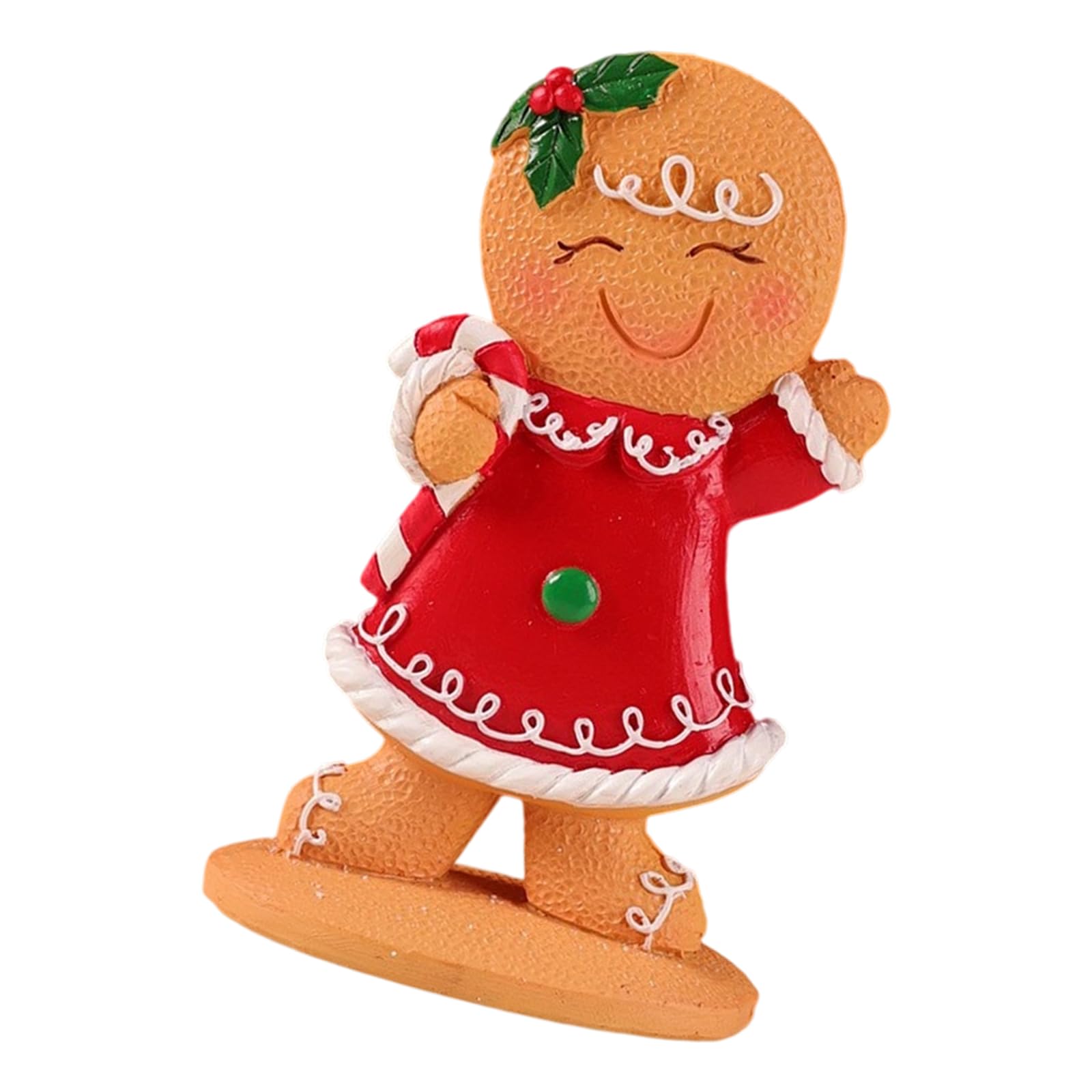 Tsophreniq Gingerman Resin Ornament Christmas Desk Decoration for Living Room Bedroom Party Centerpieces Resin Decoration
