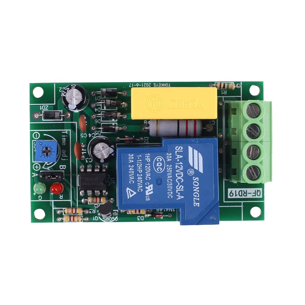 Modulo Relè Timer DC12V 30A – Ritardo 0-60 Min Regolabile, 250V AC/30V DC - 2
