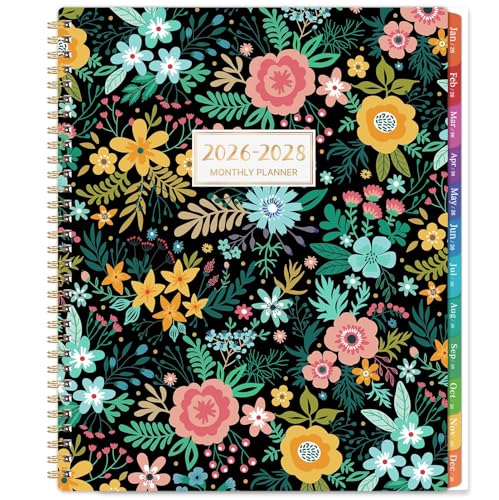 Artfan 2024-2026 Monthly Planner/Calendar, 36 Months Jan 2024 - Dec 2026, 9'' x 11'', 2024-2026 Calendar Planner with Monthly Tabs, Back Pocket, 30 Notes Pages