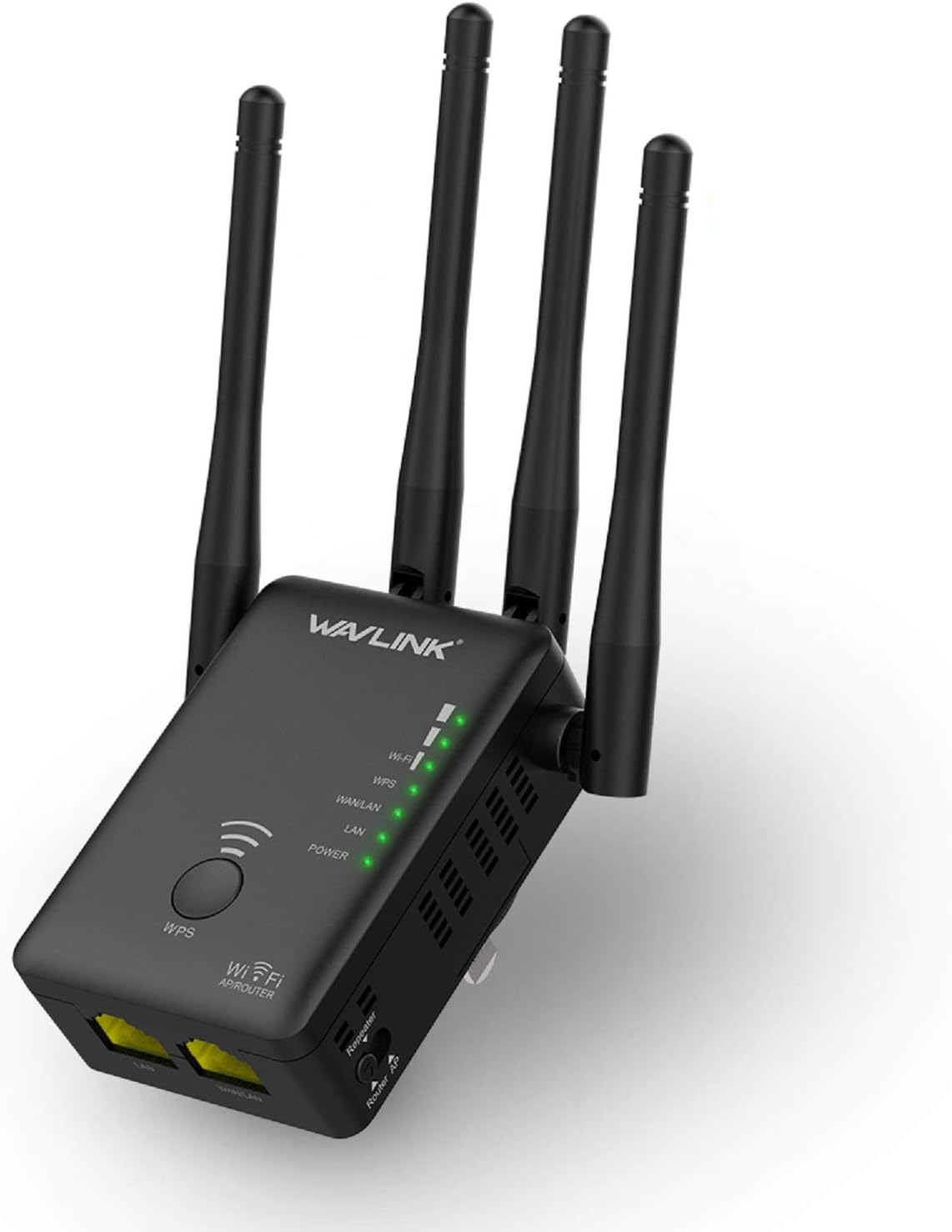 WiFi Extender Booster, WAVLINK AC1200 Dual Band WiFi Booster, Support WiFi Repeater/WiFi Router/Wireless Access Point Mode, with 2 Ethernet Port, WPS, LED (Upgraded)