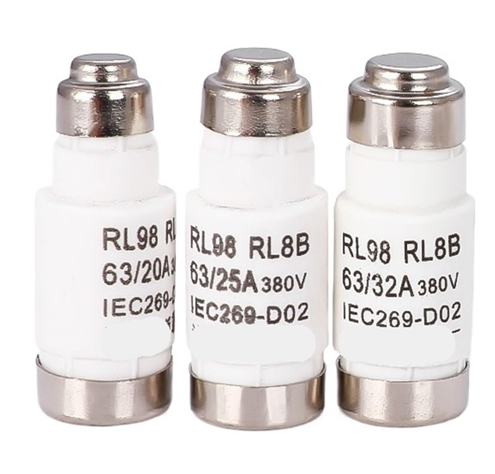Lzikkgki One Color 1Pcs Fuse Rl8b Rl98b 32A 380V D02 Rl8b Rl8b-63 Rl98b 20A 25A 35A 40A 50A 63A 380V D02(Rl8b Rl98b 25A D02)