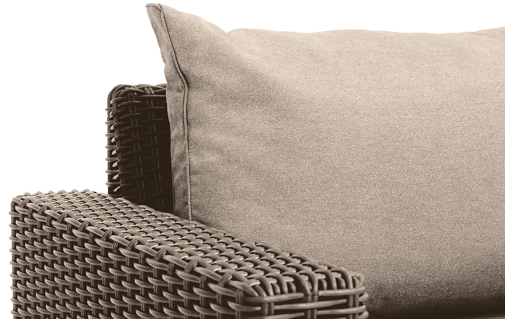 Keter Divano 2 posti da Esterno California Adatto per arredare Il Giardino con Cuscini Inclusi, Color Cappuccino 141x68x71,5 cm