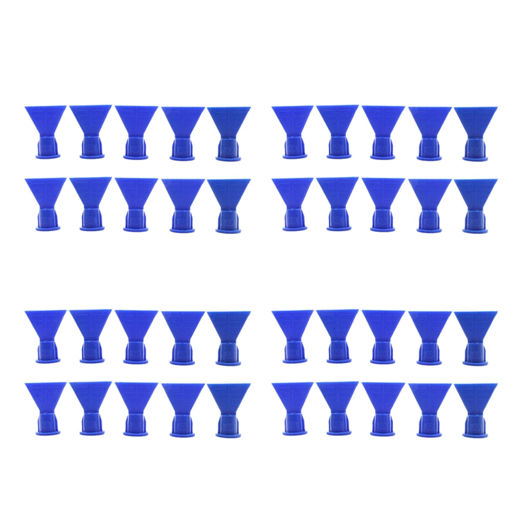 Jnchdghwa Blue Wave Shape Silicon Cone For Caulking Spare Part Nozzle Tip For Sealant Dispenser Syringe Accessory 40Pcs