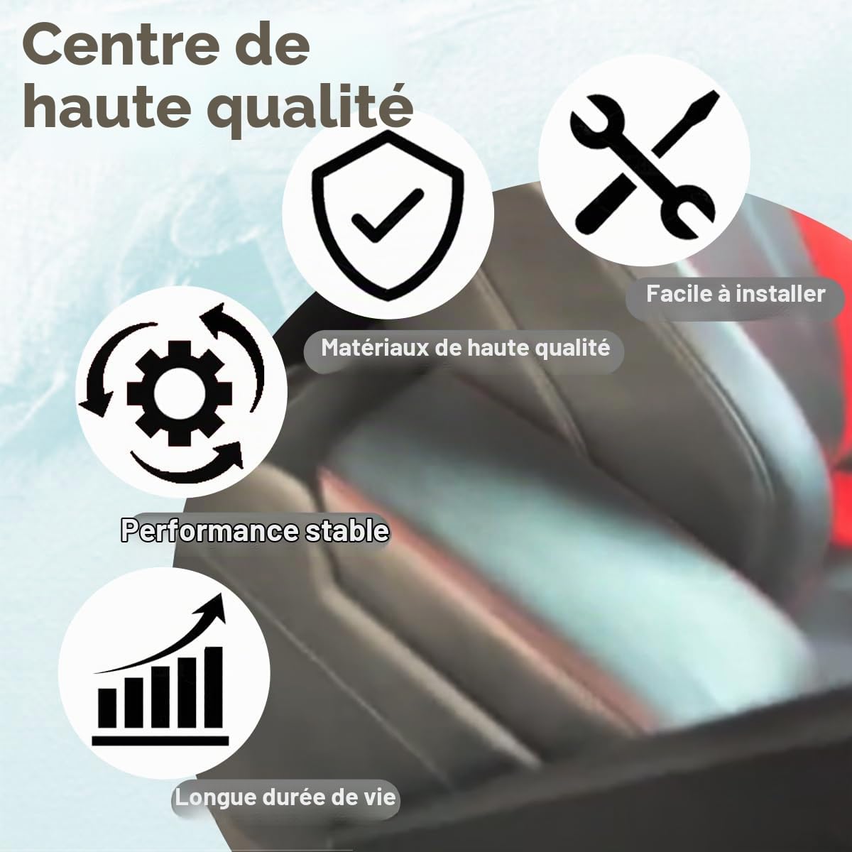 ZAMDOE A UDI Couvercle Accoudoir de Voiture pour Audi A3 8P A4 2003-2013 8P0864245P A3 Accoudoirs Couvre Center Console Housse pour Accoudoir Central Cuir Accoudoir Remplacement
