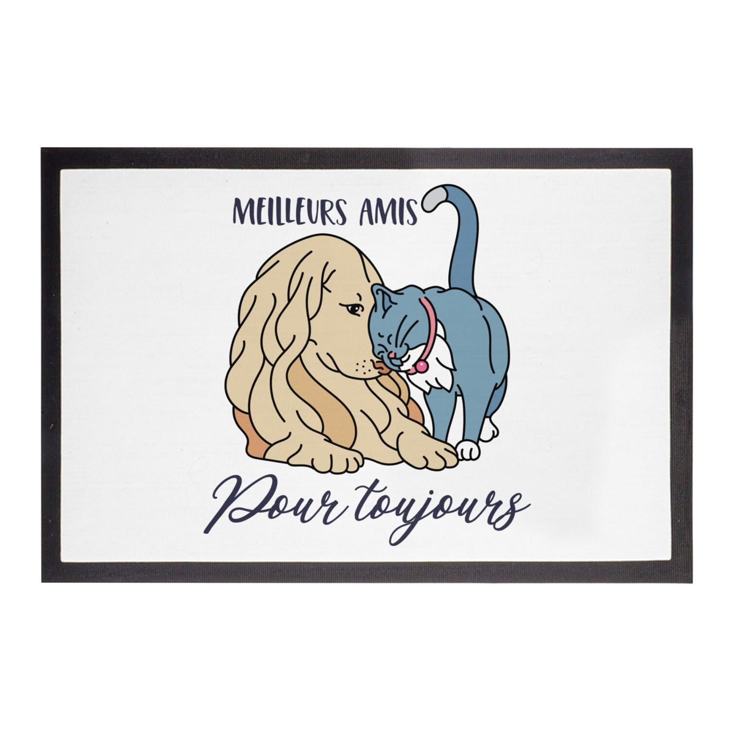 Paillasson Chien et Chat pour Entrée Propre | Tapis Blanc Labrador Animaux de Compagnie