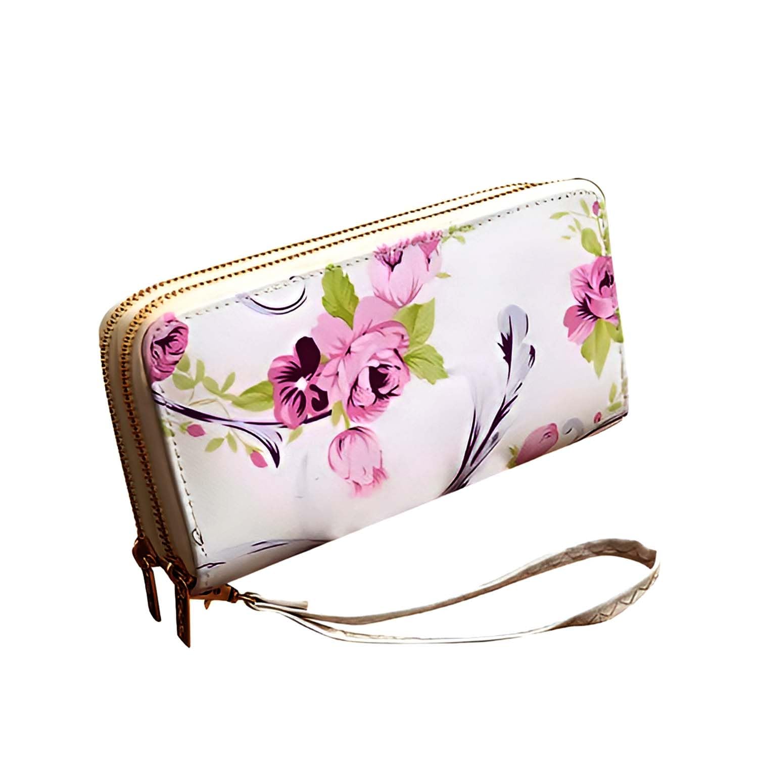 Women's PU Leather Clutch Purse, Party Wedding Wallet with Zipper (Purple)-image-13