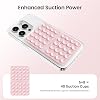 Klearlook Soporte de Montaje para Funda de Teléfono con Ventosa de Silicona de Doble Cara, Rosa Claro | Agarres Adhesivos con Mayor Potencia de Succión para iPhone, Accesorios Manos Libres para Selfies y Videos 5
