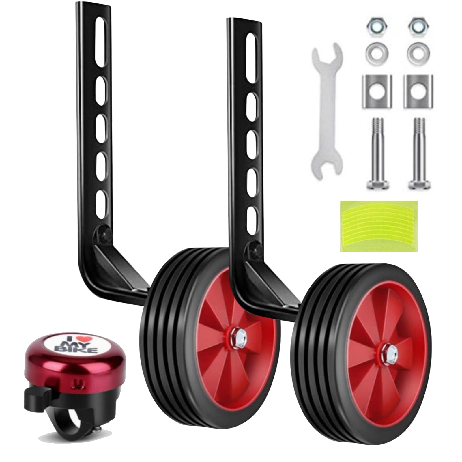 Ruote Da Allenamento Per Biciclette - Ruote Di Supporto Per Bici Da 12–20 Pollici Regolabili, Ruote Laterali Per L'equilibrio Infantile | Kit Di Allenamento Per Bambini In Bicicletta Per Bambini Durev