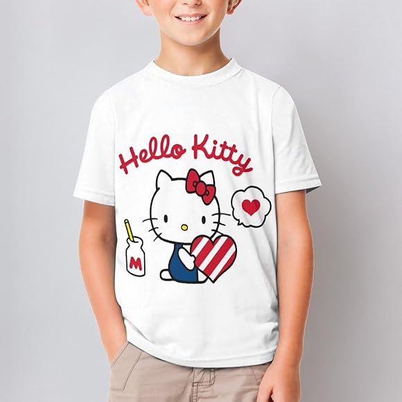 Amazon | [BOBYK] キッズ 半袖 ハローキティ Tシャツ 女の子 男の子 