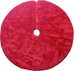 Saia Tapete Árvore de Natal Pelúcia 70 CM Cores Branca - Verde - Vermelho - Rose, Base de Árvore de Natal Decoração de Natal