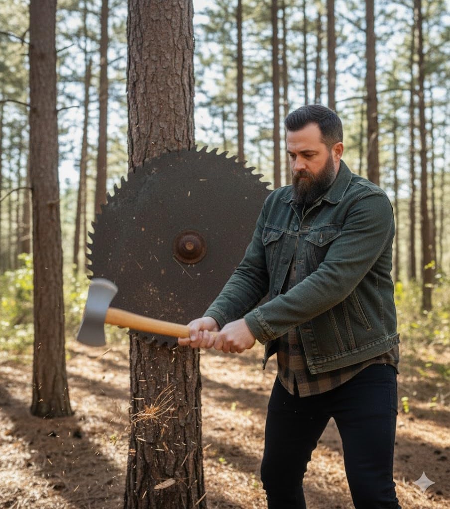 Hand-Forged Small Camp Hatchet – High Carbon Steel Axe with Wooden Handle | Bushcraft Survival Tool for Camping & Splitting