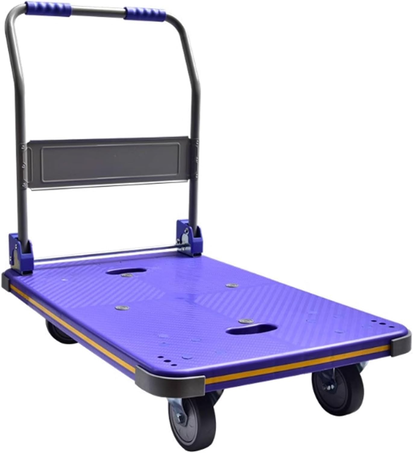 Carrello a Piattaforma in Metallo Carrello a Mano Pieghevole Carrello a Spinta Carico 330 libbre Carrello a pianale Moderno Carrello for traslochi(50 * 70 * 84cm)