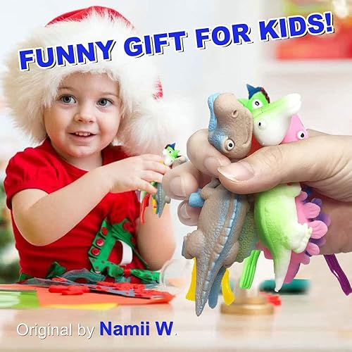 Miniatura 6 de Namii W Juguetes de catapulta de dinosaurio de goma con tirachinas de pollo, juguetes de dedo de animales de pollo para niños, juguetes voladores de